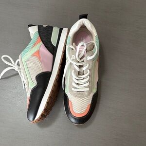 Michael Kors Women's Sneakers - Black, Pink, Mint
